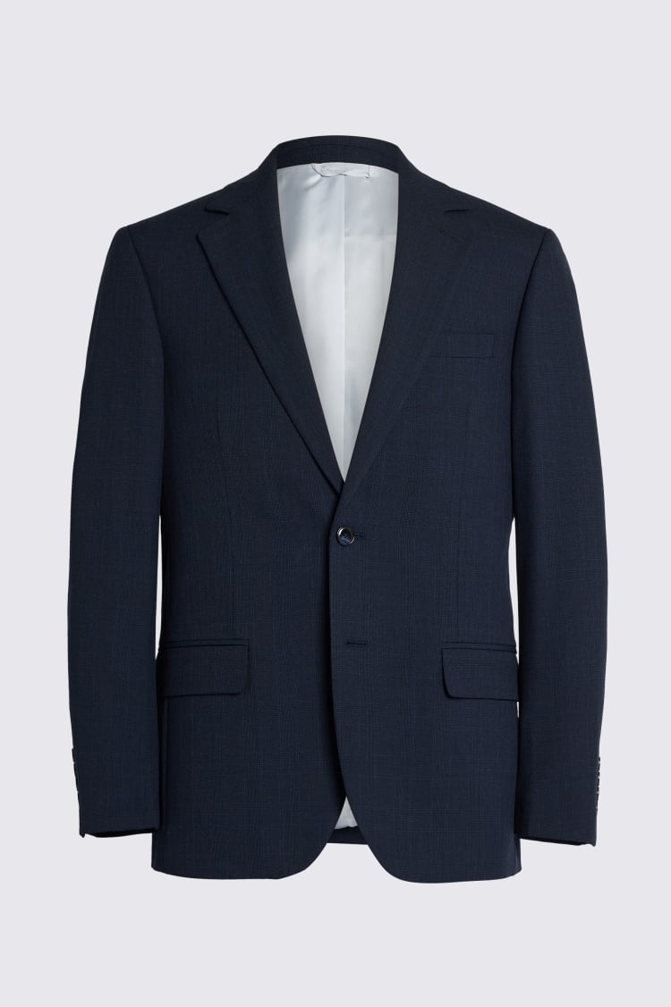 Tailored Fit Navy Check Suit