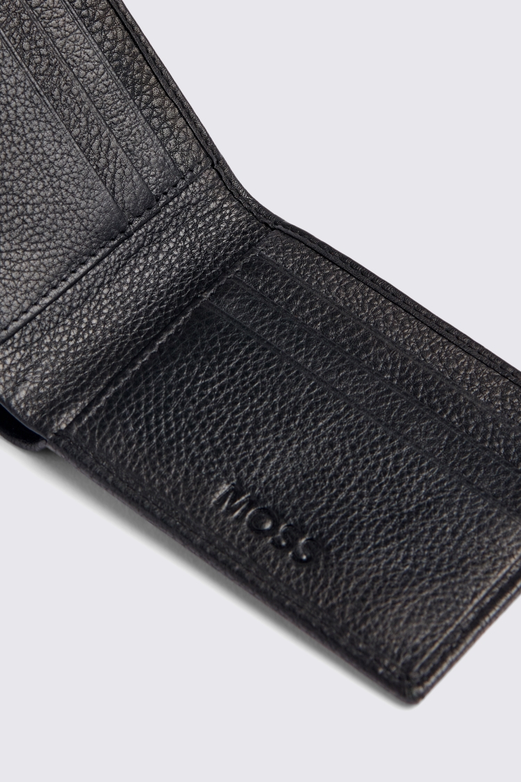 Black Grained Leather Wallet