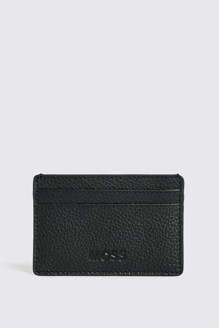 Black Grained Leather Cardholder