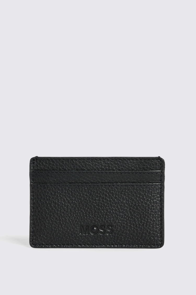 Black Grained Leather Cardholder