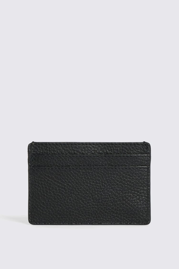 Black Grained Leather Cardholder