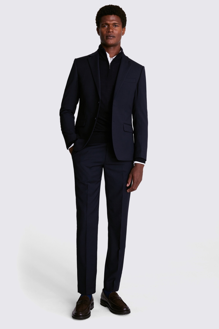 DKNY Slim Fit Navy Texture Jacket