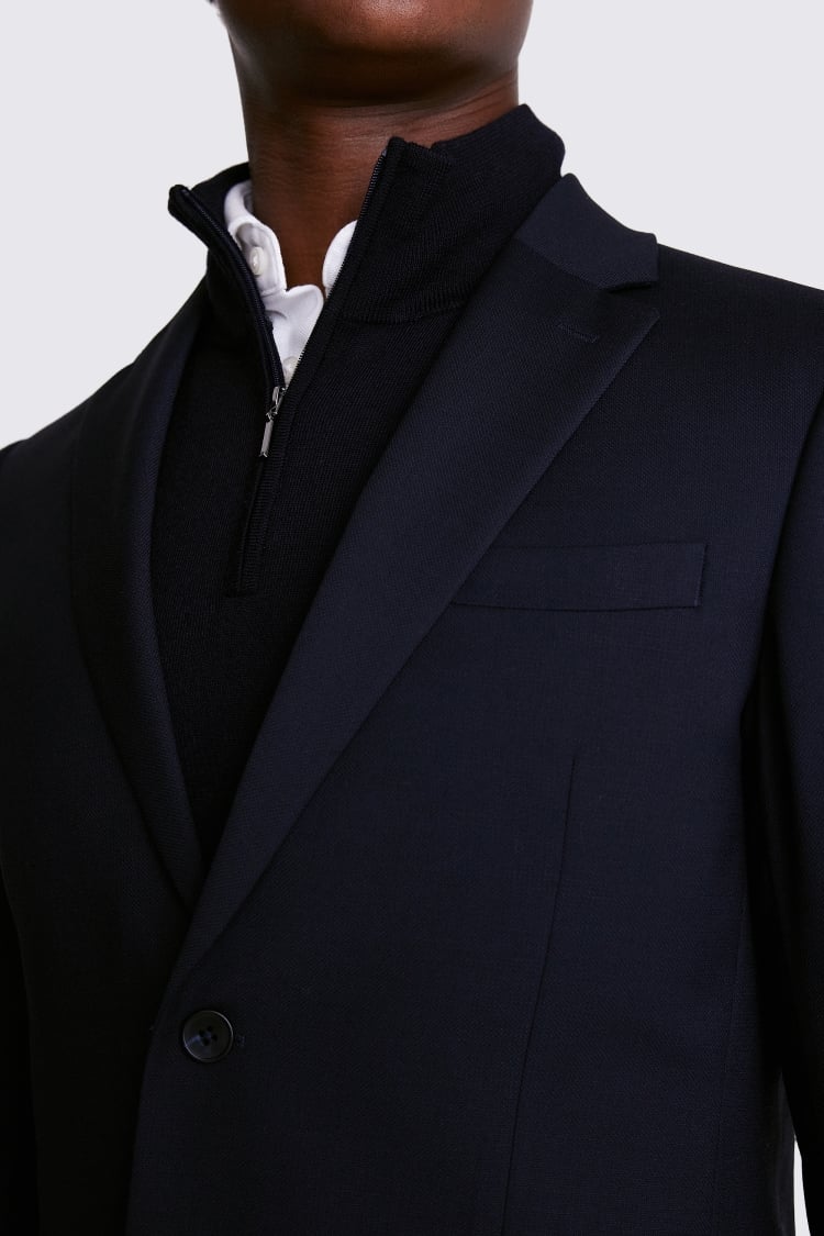 DKNY Slim Fit Navy Texture Jacket