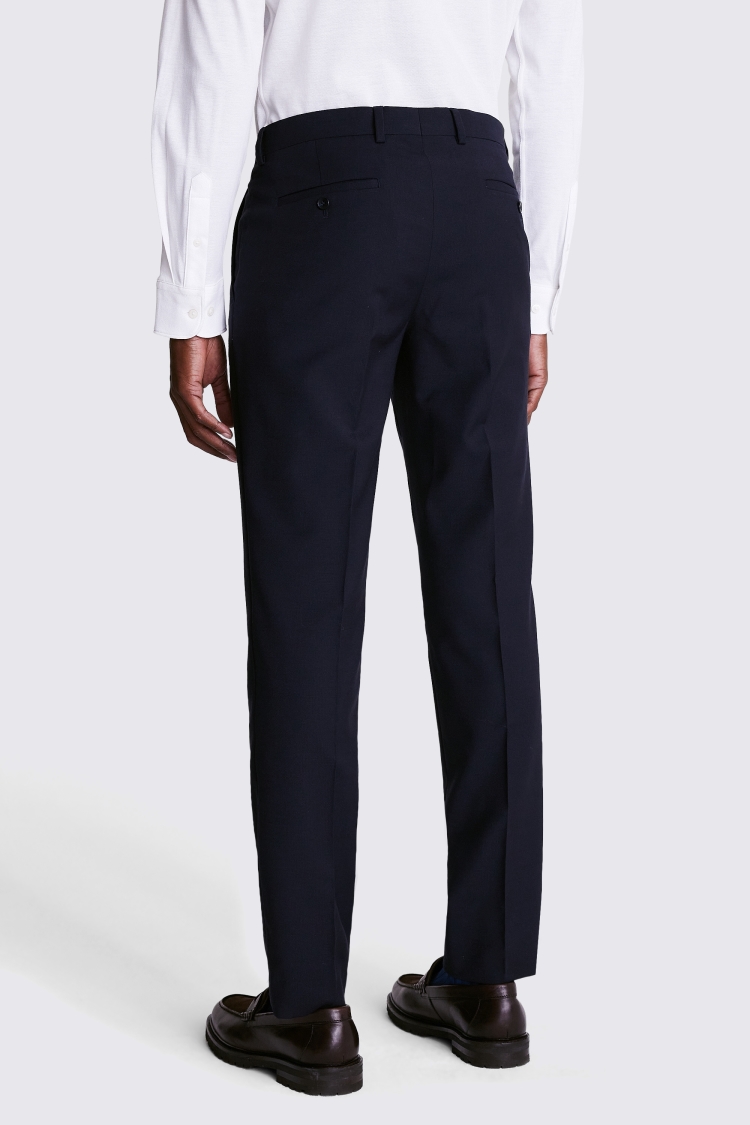 DKNY Slim Fit Navy Texture Trousers