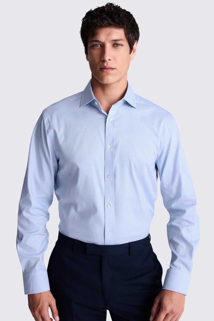 Regular Fit Sky Dobby Stretch Shirt