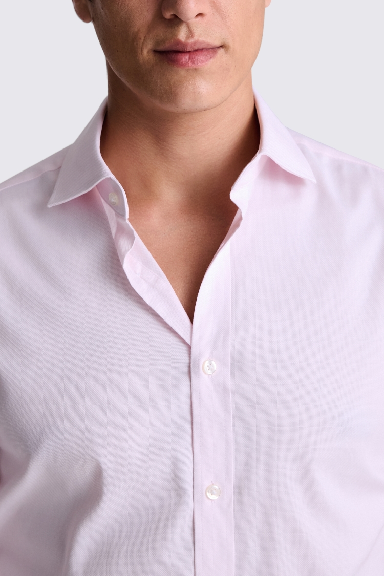 Regular Fit Pink Dobby Stretch Shirt