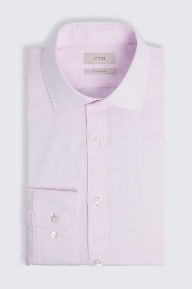 Regular Fit Pink Dobby Stretch Shirt