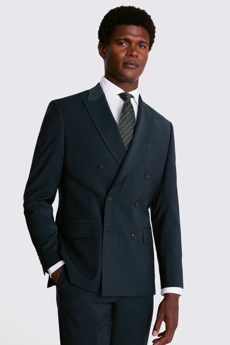 Black mens double breasted blazer best sale