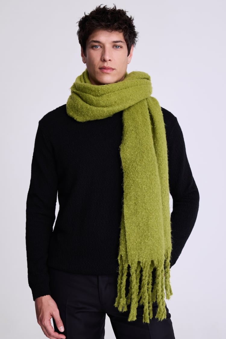 Green Oversized Fluffy Scarf