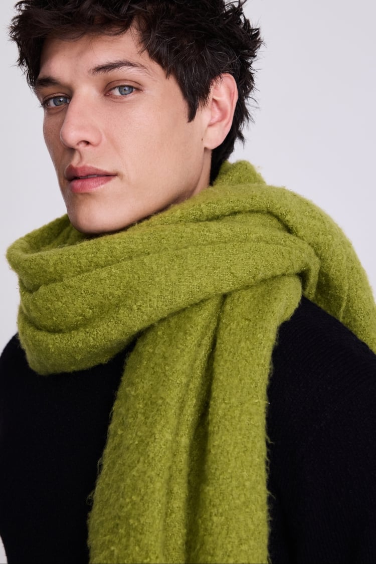 Green Oversized Fluffy Scarf