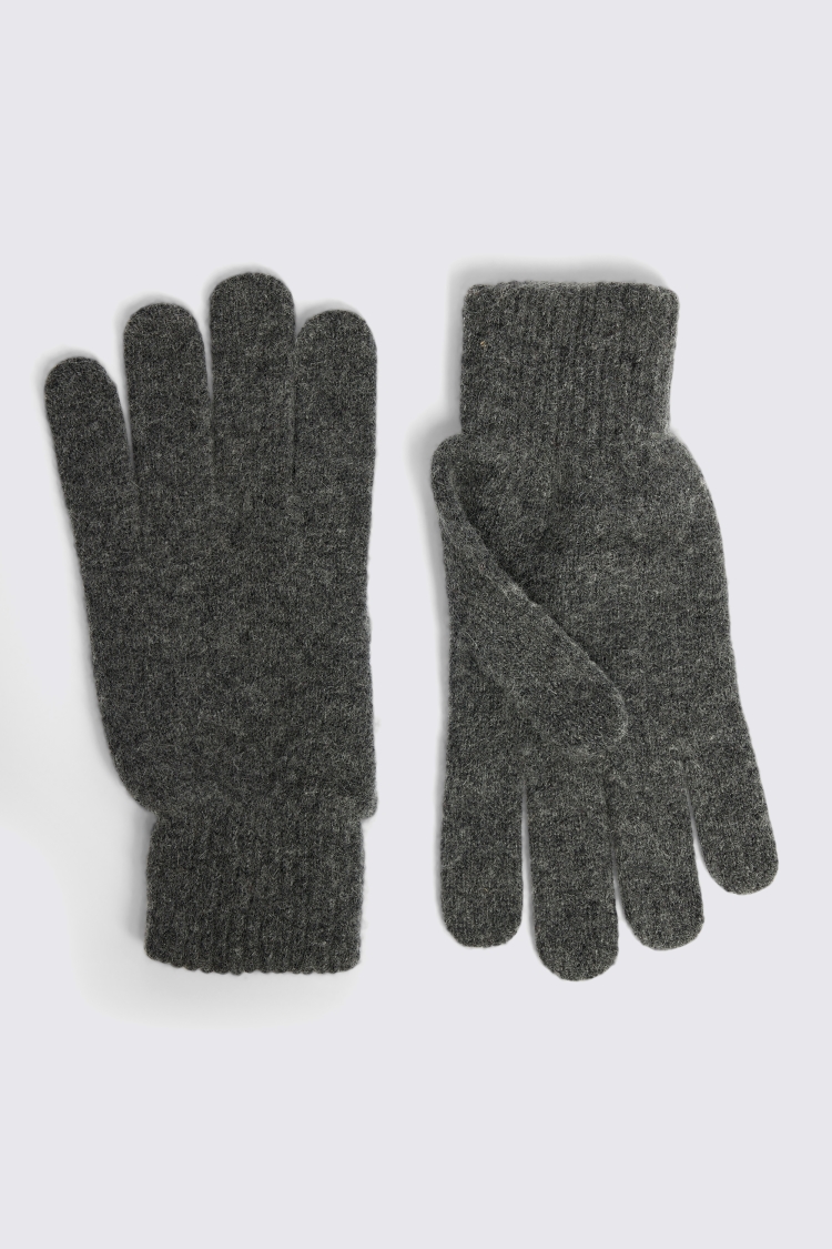 Charcoal Cashmere Blend Gloves