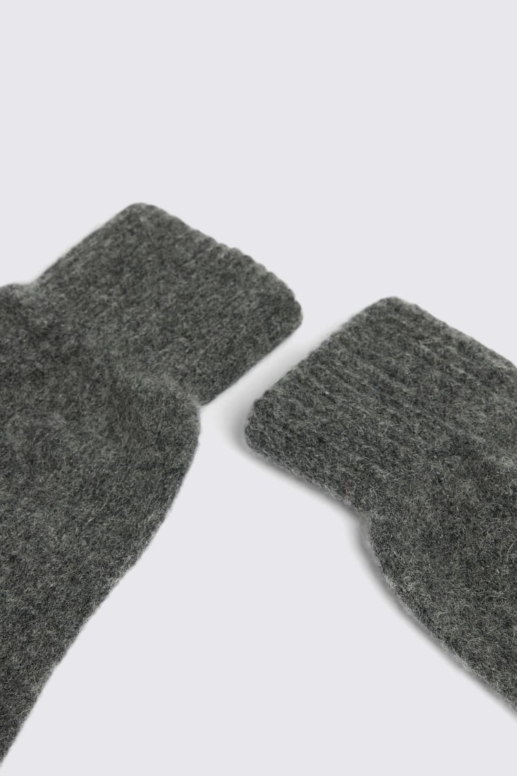 Charcoal Cashmere Blend Gloves