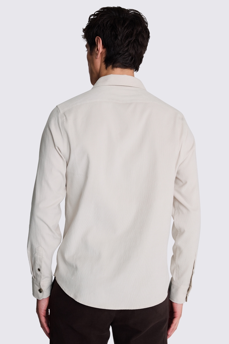 Off White Lightweight Cord Overshirt