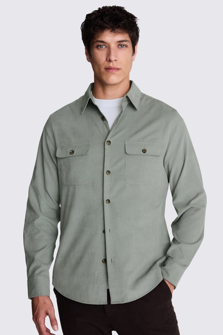 Sage Lightweight Cord Overshirt