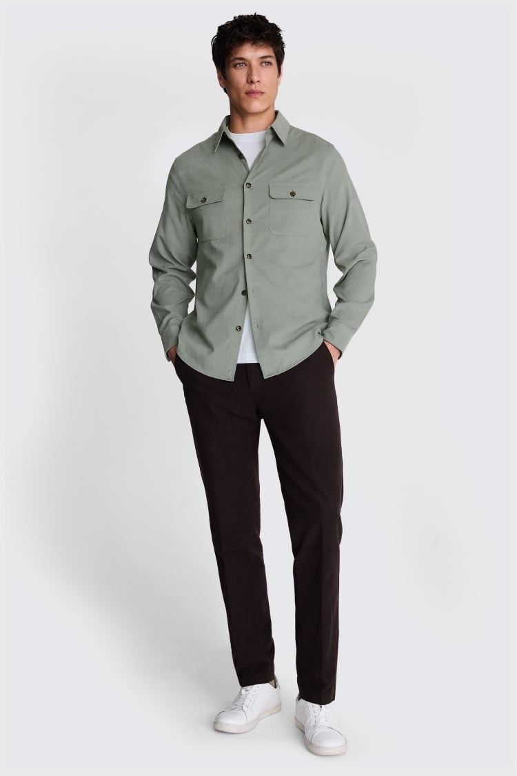 Sage Lightweight Cord Overshirt