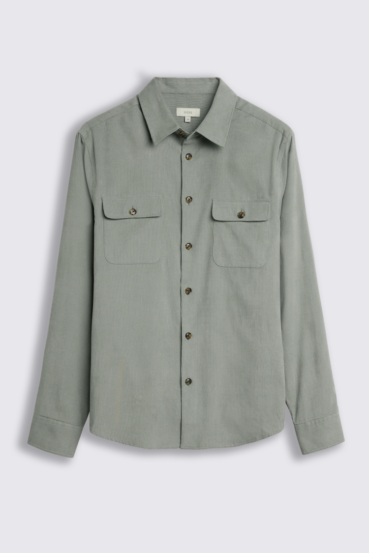 Sage Lightweight Corduroy Overshirt