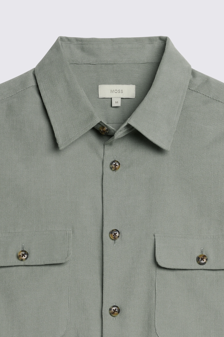 Sage Lightweight Corduroy Overshirt