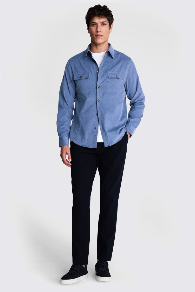 Blue Lightweight Cord Overshirt