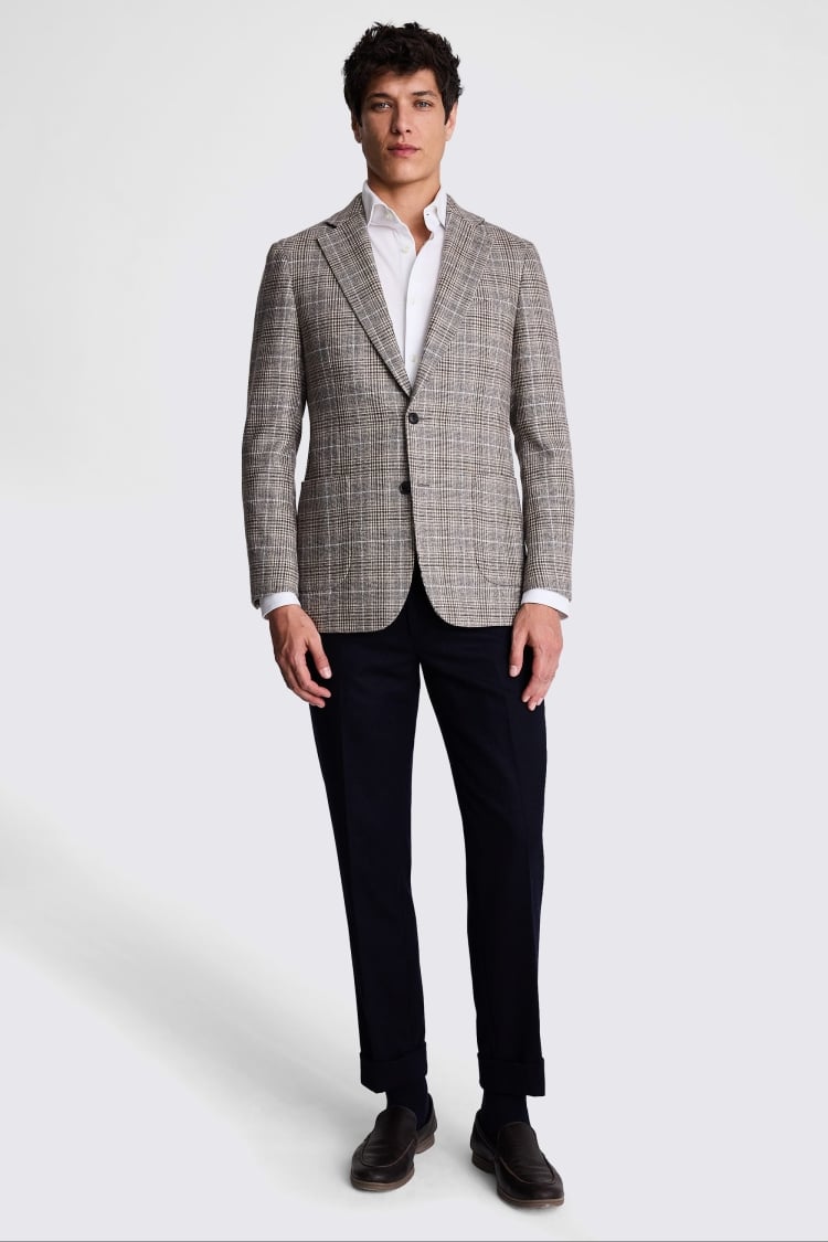 Taupe Check Jacket