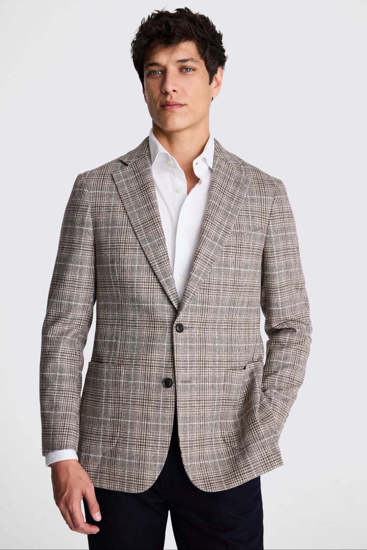 Taupe Check Jacket