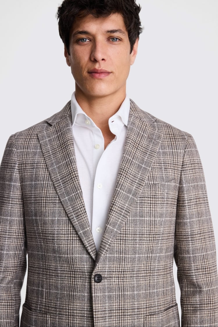 Taupe Check Jacket