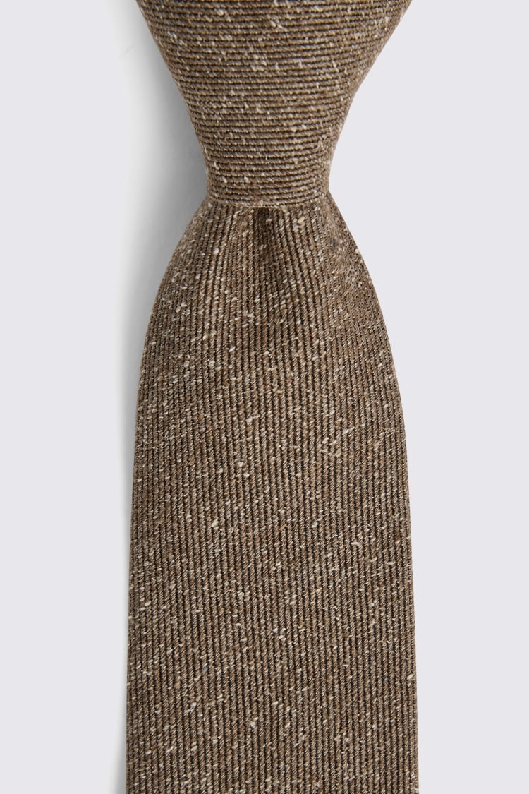 Italian Neutral Plain Weave Tie