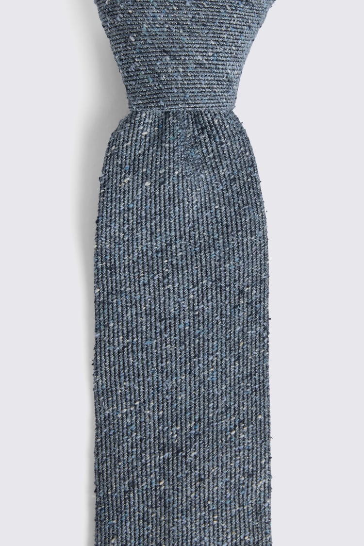 Italian Light Blue Plain Weave Tie