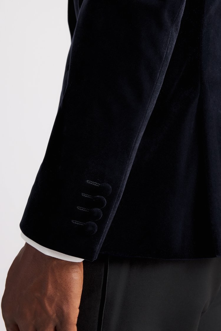 Slim Fit Ink Velvet Jacket