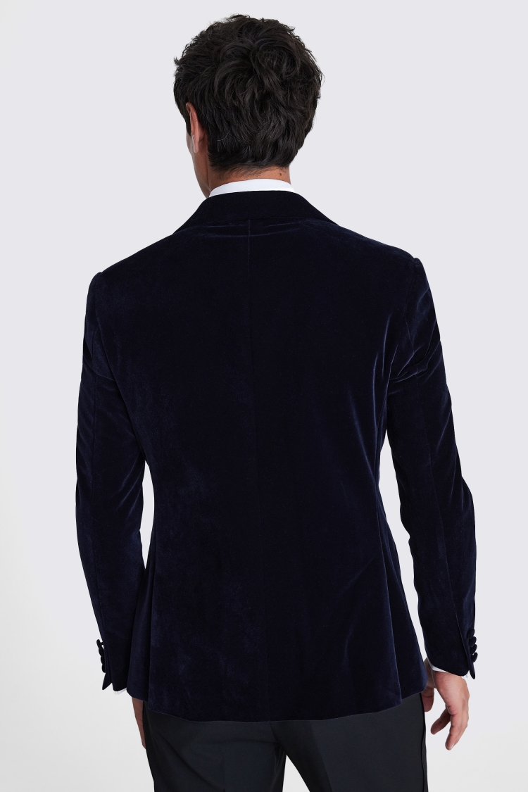 Slim Fit Ink Velvet Jacket 