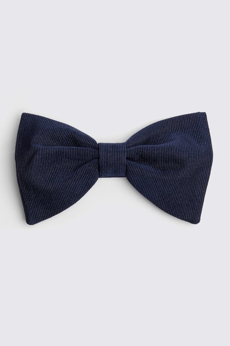 Navy Bottinelli Silk Grosgrain Bow Tie