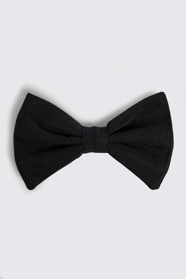 Black Bottinelli Silk Grosgrain Bow Tie