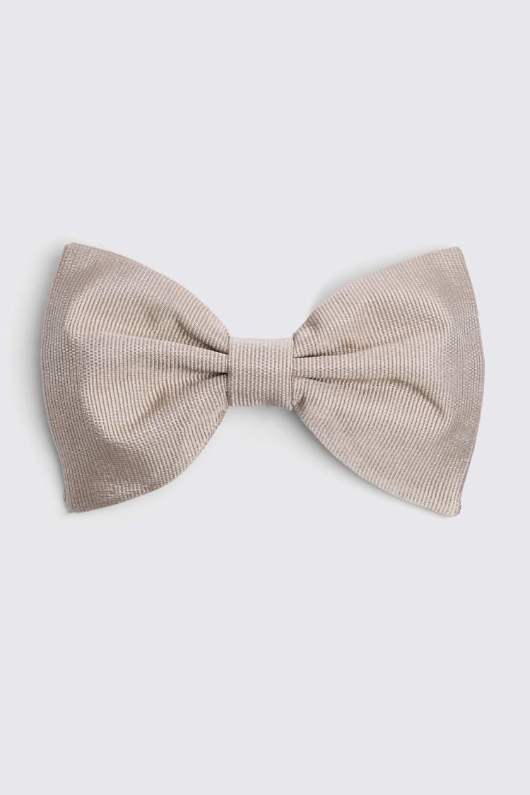 Champagne Bottinelli Silk Grosgrain Bow Tie