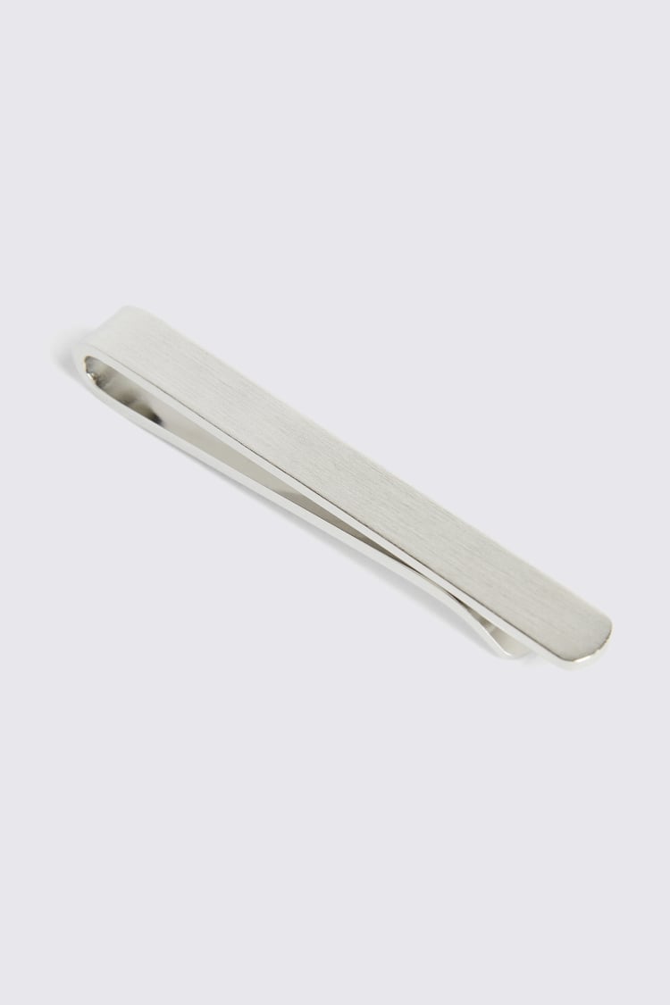 Brushed Silver Tie Bar