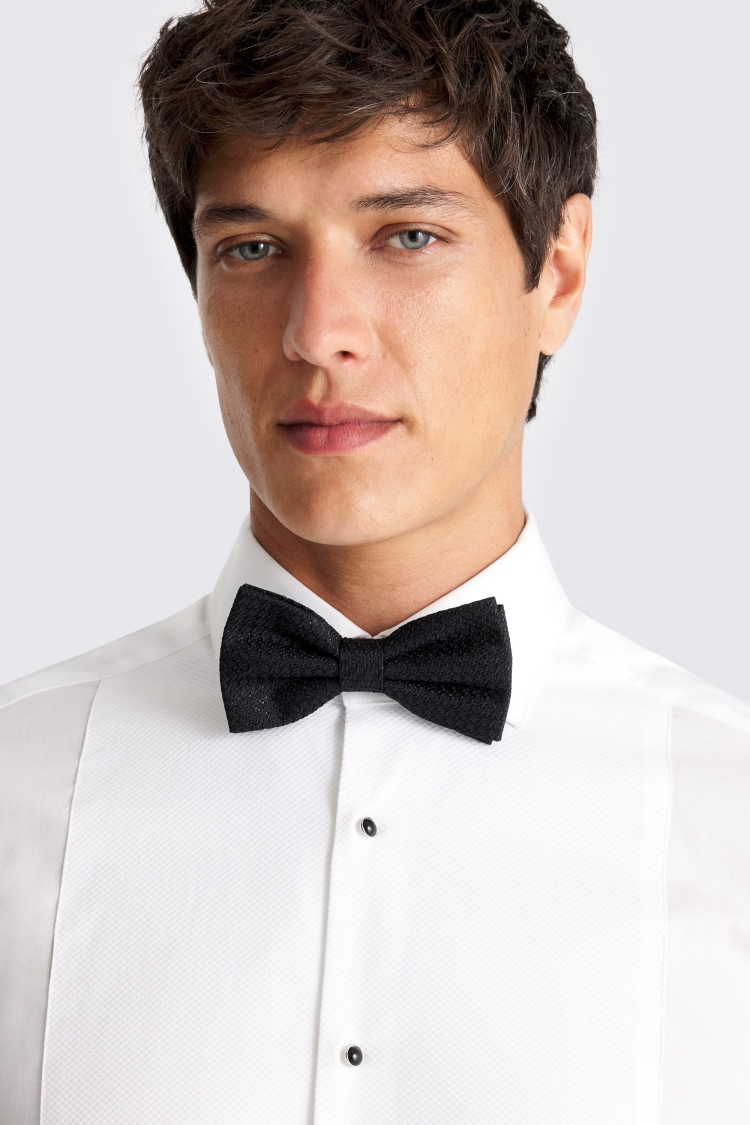 Black Silk Grenadine Bow Tie
