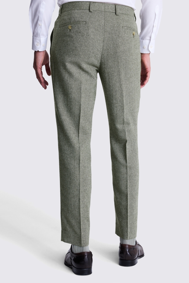 Tailored Fit Sage Herringbone Pant