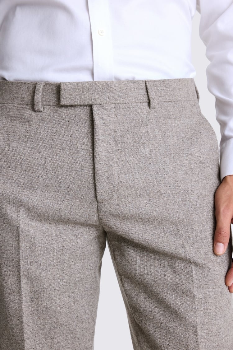 Tailored Fit Stone Donegal Trouser