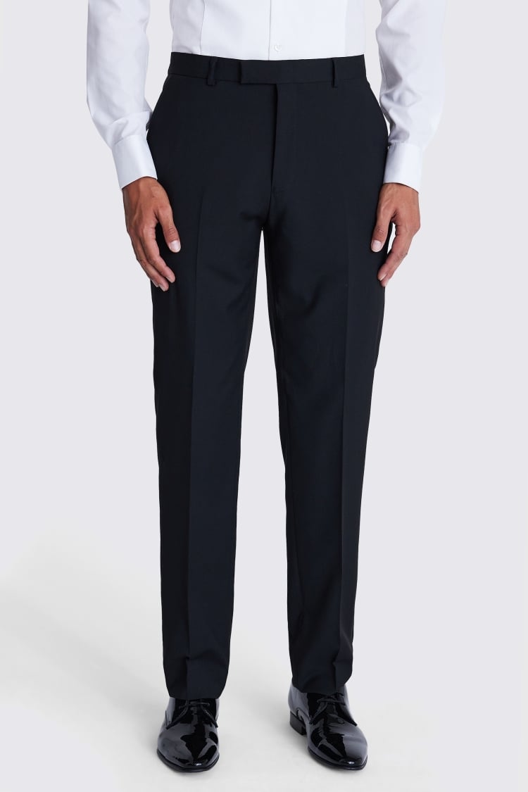 Regular Fit Black Dress Trousers 