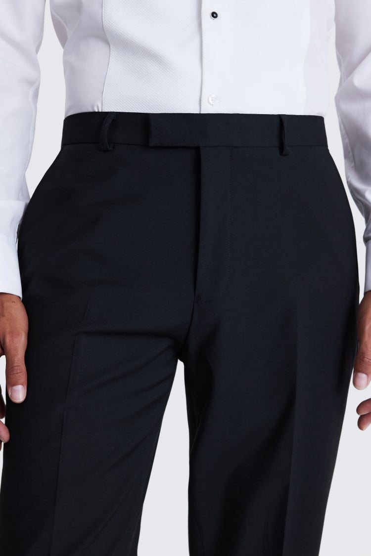 Regular Fit Black Dress Trousers | Buy Online at Moss