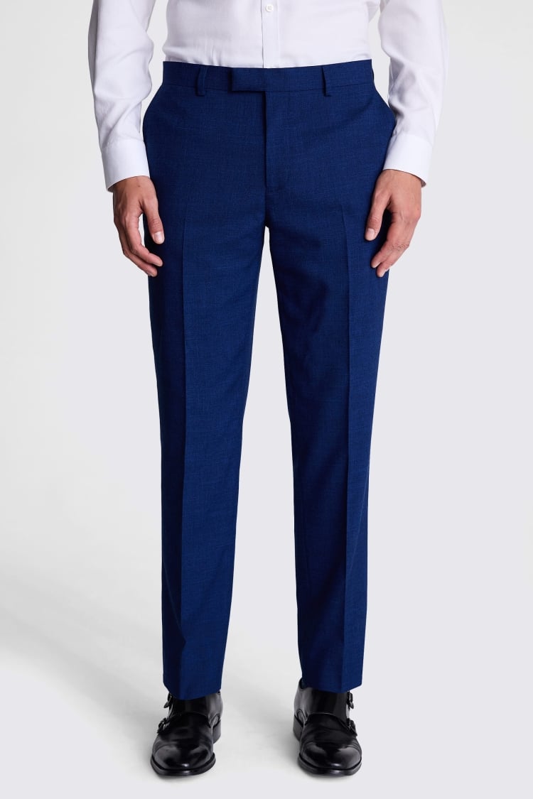 Tailored Fit Blue Slub Suit