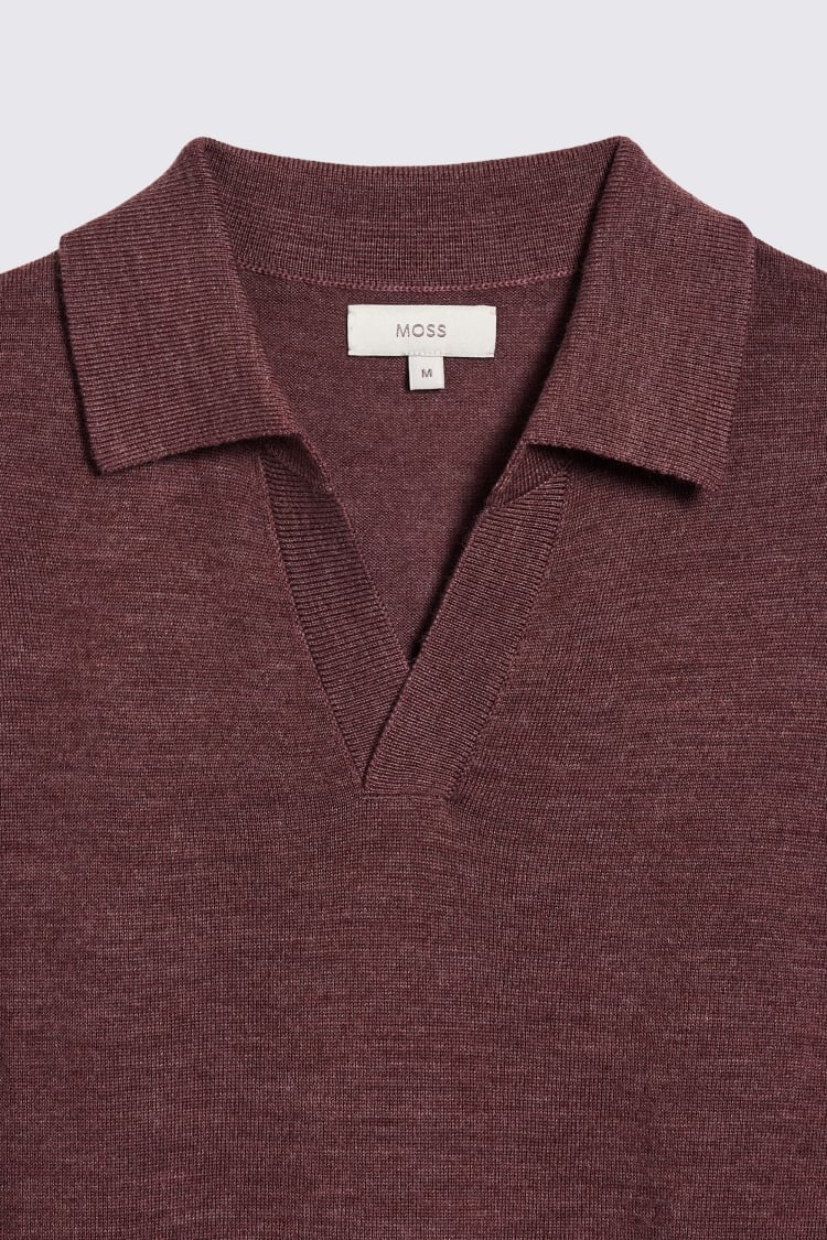 Marron Brown Merino Skipper Shirt