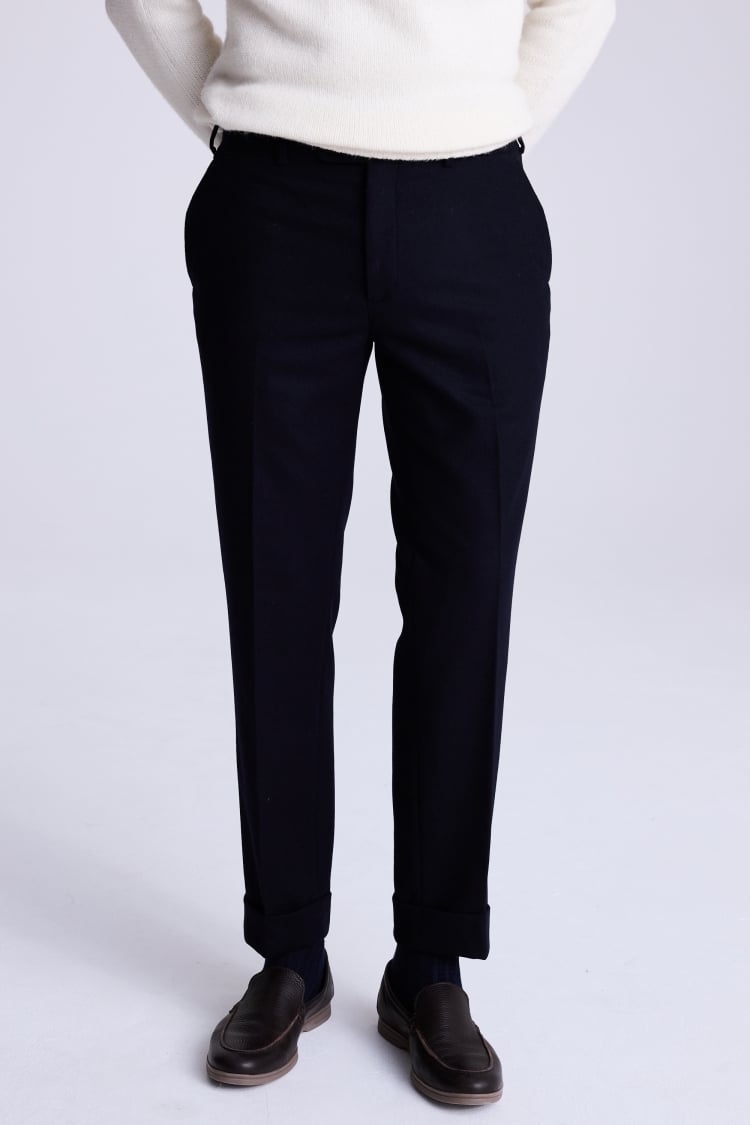 Navy Flannel Trousers