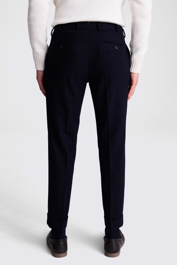 Navy Flannel Trousers