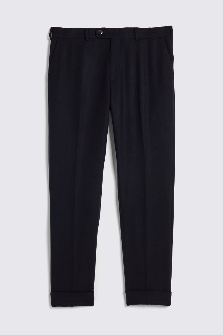 Navy Flannel Trousers