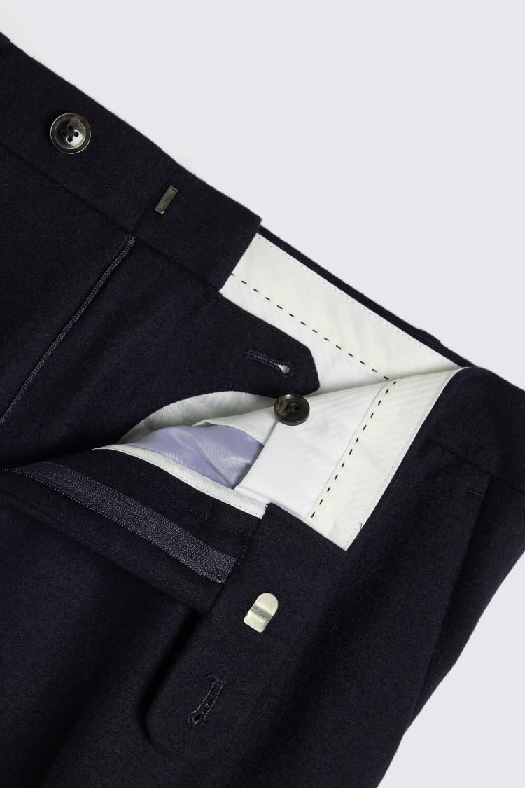 Navy Flannel Trousers