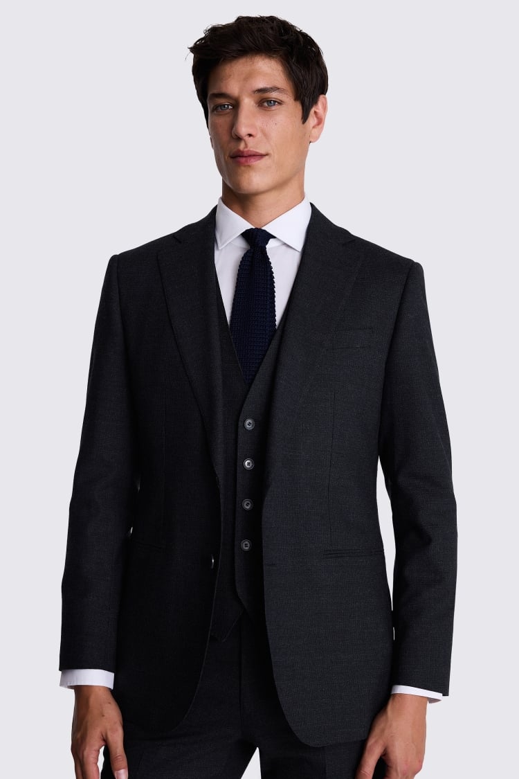 Tailored Fit Navy Puppytooth Performance Suit