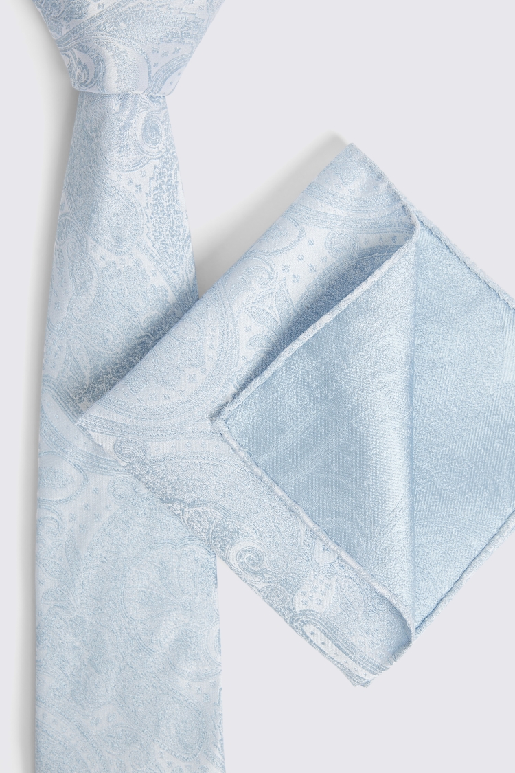 Sky Wedding Paisley Tie