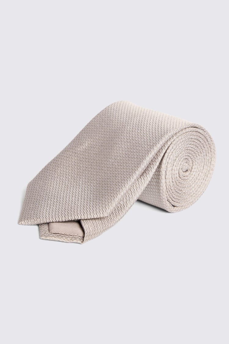 Champagne Silk Semi Plain Tie