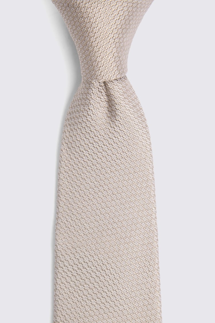 Champagne Silk Semi Plain Tie