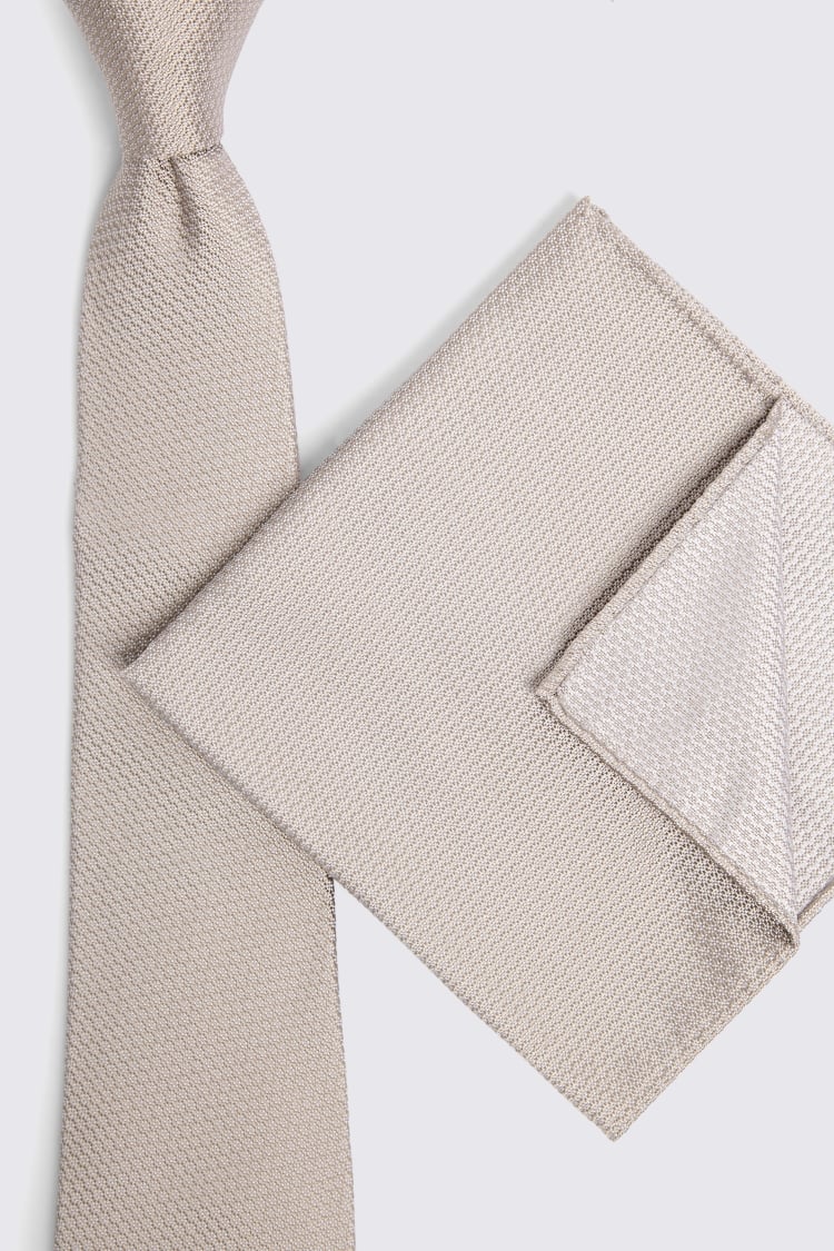 Champagne Silk Semi Plain Tie