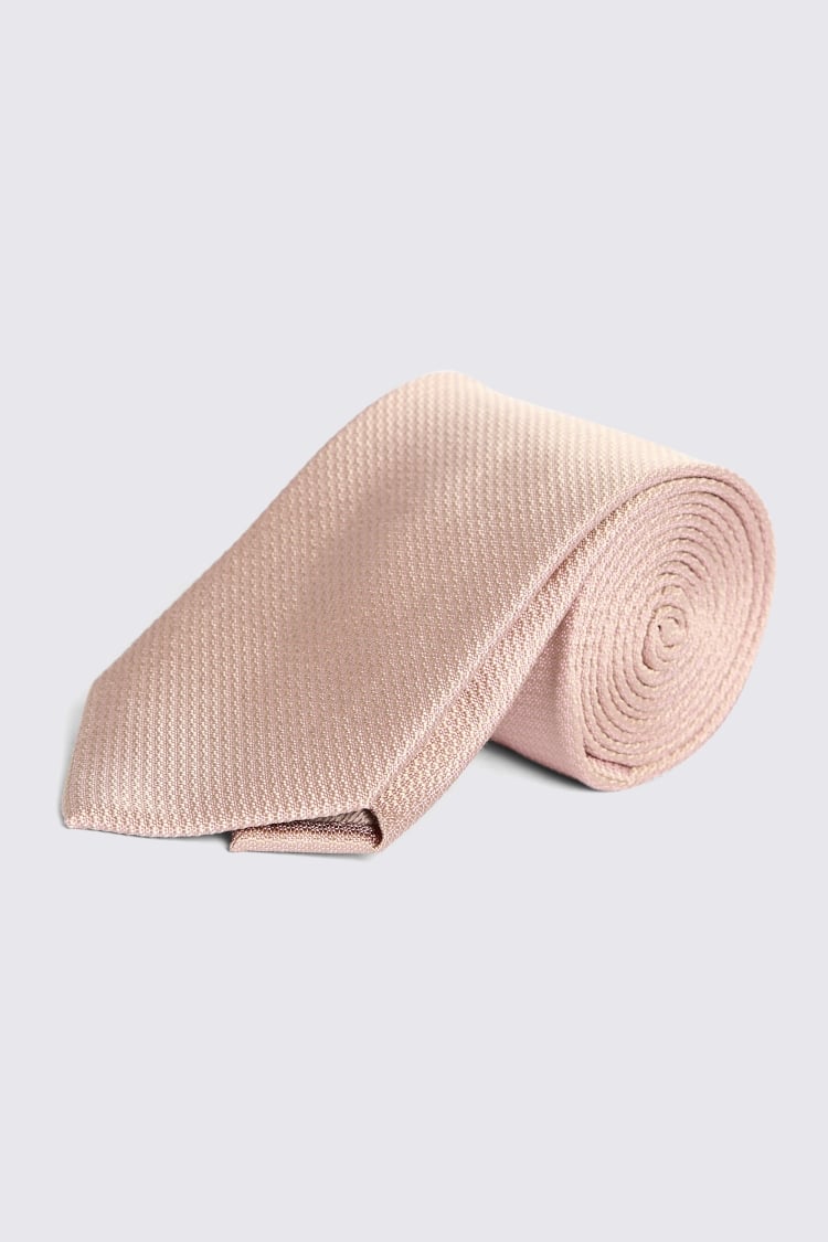 Dusty Pink Silk Semi Plain Tie